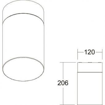 BRUM Deckenanbauleuchte Cooquee 60141180 