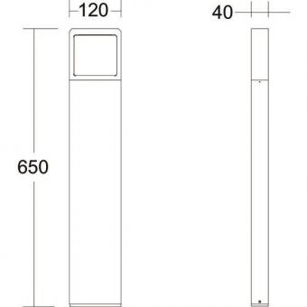 Brumberg LED-Pollerleuchte 230V 65222103 