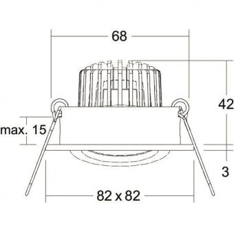 BRUM LED-Einbaustrahler 230 V   39485023 