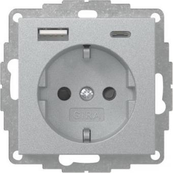 GIRA 245926 SCHUKO-Steckdose Shutter 