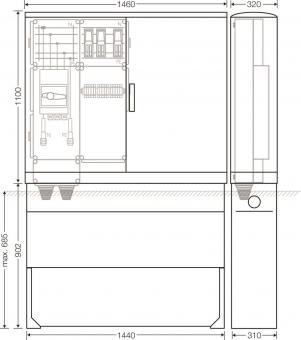 Hensel Ladeverteiler     Mi EV 44kW 3010 