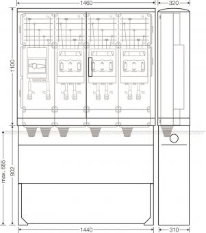 Hensel Ladeverteiler f. Mi EV 200kW 3010 