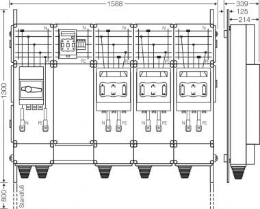 Hensel Ladeverteiler f. Mi EV 200kW 3001 
