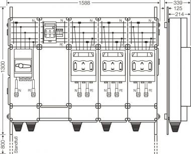 Hensel Ladeverteiler f. Mi EV 200kW 3001 