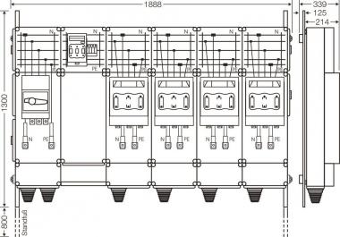 Hensel Ladeverteiler f. Mi EV 200kW 4001 