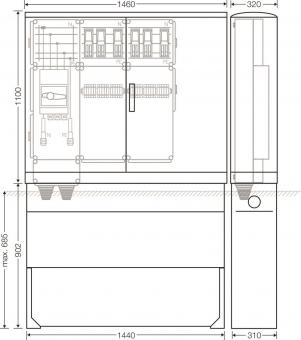 Hensel Ladeverteiler     Mi EV 43kW 6010 