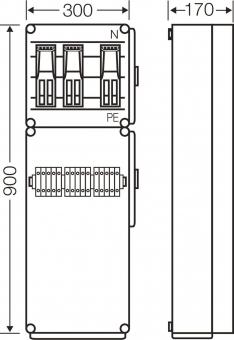 Hensel Ladeverteiler     Mi EV 43kW 0000 
