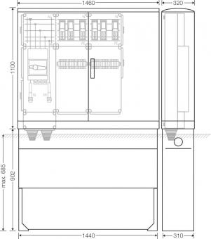 Hensel Ladeverteiler     Mi EV 44kW 6010 