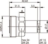 TEGA 7-16 Kabelbuchse Ag/Ta    100024460 