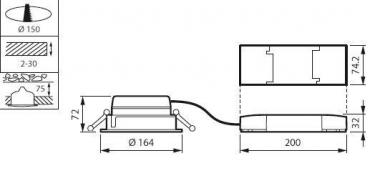 Philips     DN560B LED12S/830 PSU-E C WH 