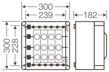 Hensel Sicherungsgehäuse 4x3x25A Mi 3222 