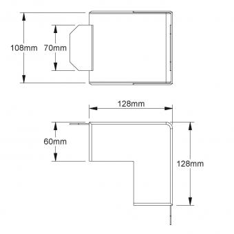 Kleinhuis Außeneck 60X110 grau  A60110.1 