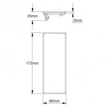 Kleinhuis Endstück 173x66mm ASA BE1708.8 