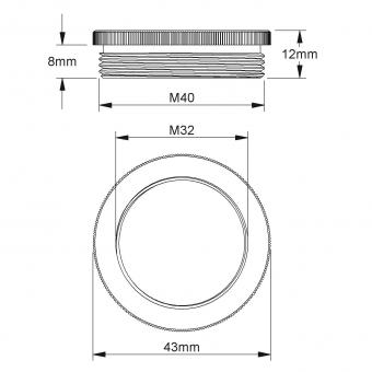 Kleinhuis Reduzierring M40 außen 44M4032 