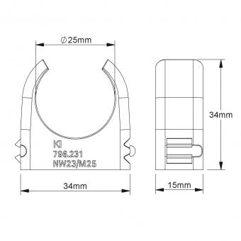 HKL Ro-Clip-Rohrschelle M25      796.231 