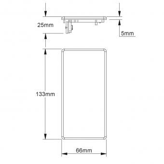 Kleinhuis Endstück 133x66mm ASA BE1308.3 