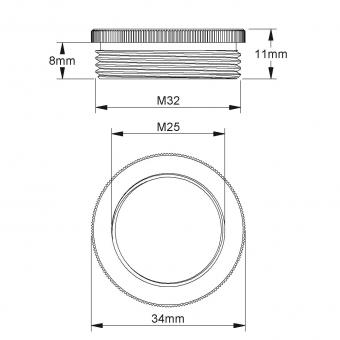 HKL Reduzierring Ms metrisch     44M3225 