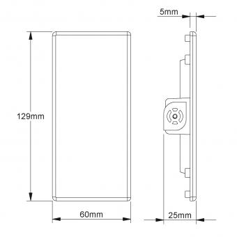 Kleinhuis Endstück 60X130 weiß EG60130.6 