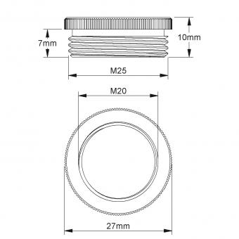 Kleinhuis Reduzierring M25 außen 44M2520 
