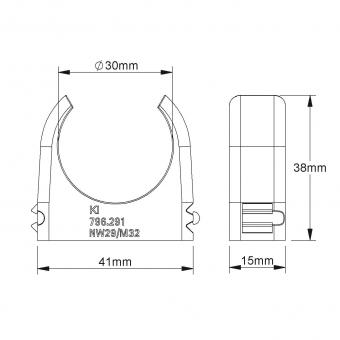 HKL Ro-Clip-Schelle              796 M32 