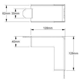 Kleinhuis Außeneck 40X60 weiß    A4060.6 