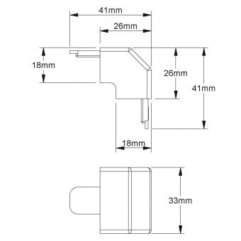 Kleinhuis Außeneck 90°          FA2030.3 