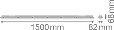 LEDV DAMP PROOF FR-Leuchte IP65 PC 