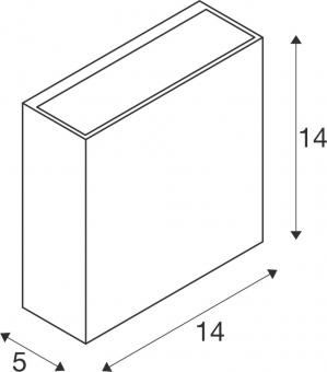 SLV BIG QUAD Wandleuchte eckig   1005126 