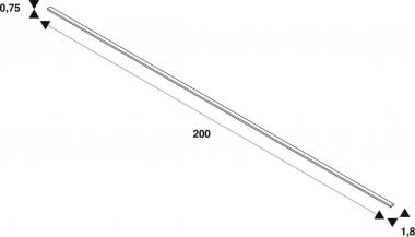SLV 1  Schiene Abdeckung, sw 2m  1004783 