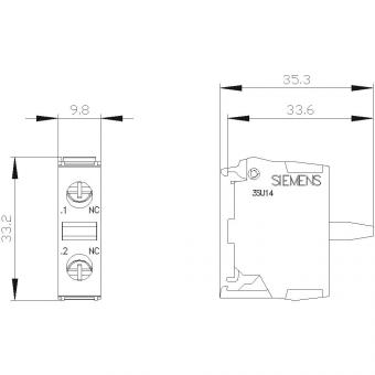 Siemens 3SU14002AA101CA0 Kontaktmodul 