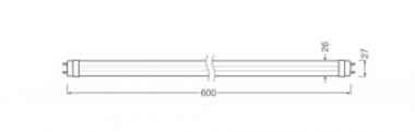 LEDV LED Tube Ext Perf 7,3W/865 (18W) 