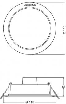 Ledvance DL IP44 DN DN 115 8W 830 880LM 