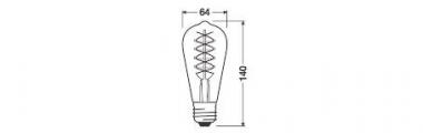 Osram Vintage 1906 LED DIM 30 7.8W 1800K 