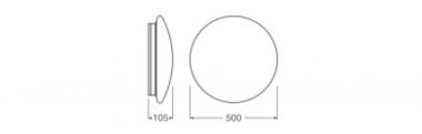 LEDV SF CIRCULAR IP44 weiss D=500mm 