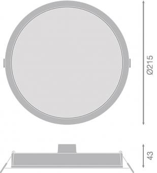 Ledvance DL IP44 DN DN 215 24W 830 