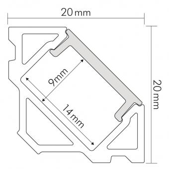 Nobile Alu Eck-Profil 3 OP 2m 5011147805 