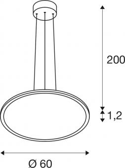 SLV PANEL 60 Pendelleuchte rund  1010426 