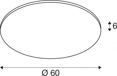 SLV PANEL 60 Deckenaufbauleuchte 1010422 