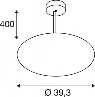 SLV OLYPSO 40 Pendelleuchte E27  1010413 