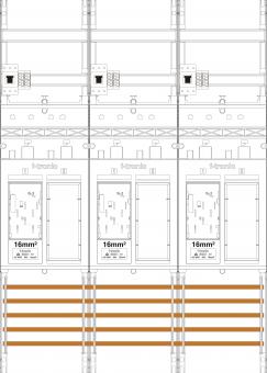 f-tronic Zählerfeld 3feldrig ER36-16-HSP 