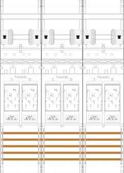 f-tronic Zählerfeld 3-feldrig   E316-HSP 