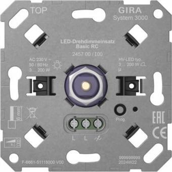GIRA 245700 S3000 LED-Drehdimmeins.Basic 