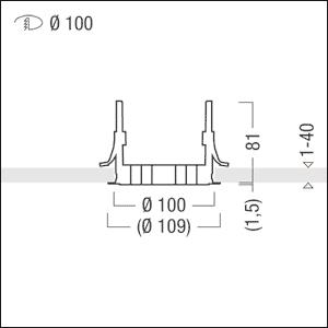 Zumtobel   PANOS INF E100 PLANARRING KST 