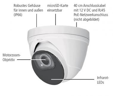 INDEXA Netzwerk-Kugelkamera 8MP NWD6868M 