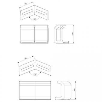 Unex Winkelverbinder horizontal 66851-48 