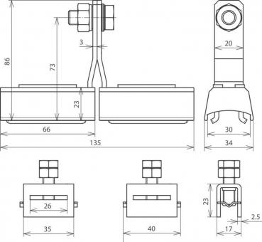 DEHN Bandrohrschelle für Ex-      540810 