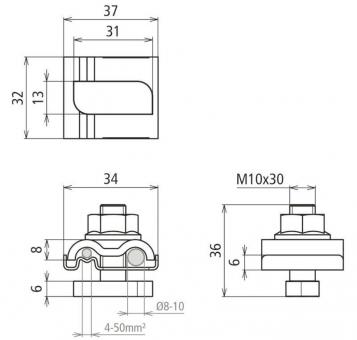 Dehn 540262  UEK 8.10 AQ4 50 HKSBM10 V2A 