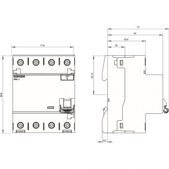 SIEM FI-Schutzschalter Typ 5SV3344-6KK12 