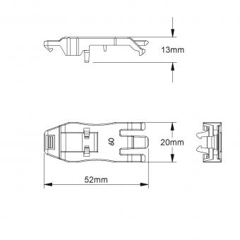 Kleinhuis Halteklammer B=52mm L=20mm K60 