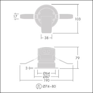 ZUM CHAL 74 LED550-840 WFL IP65 96631504 